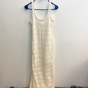 White Crochet Maxi Dress Size M